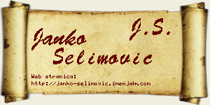 Janko Selimović vizit kartica